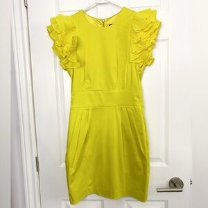 NWOT - French Connection Vibrant Yellow Mini Dress